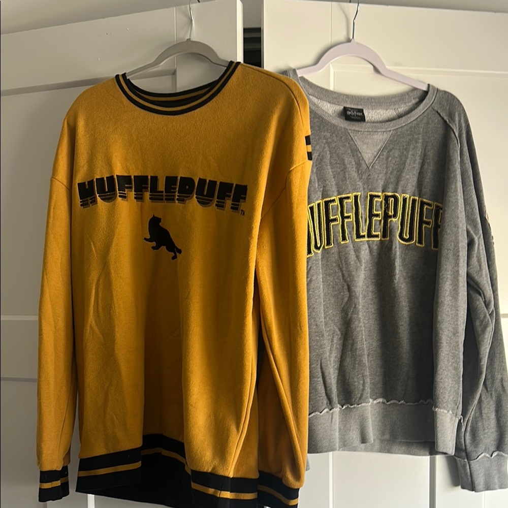 Hufflepuff Yellow and Gray Sweater Set